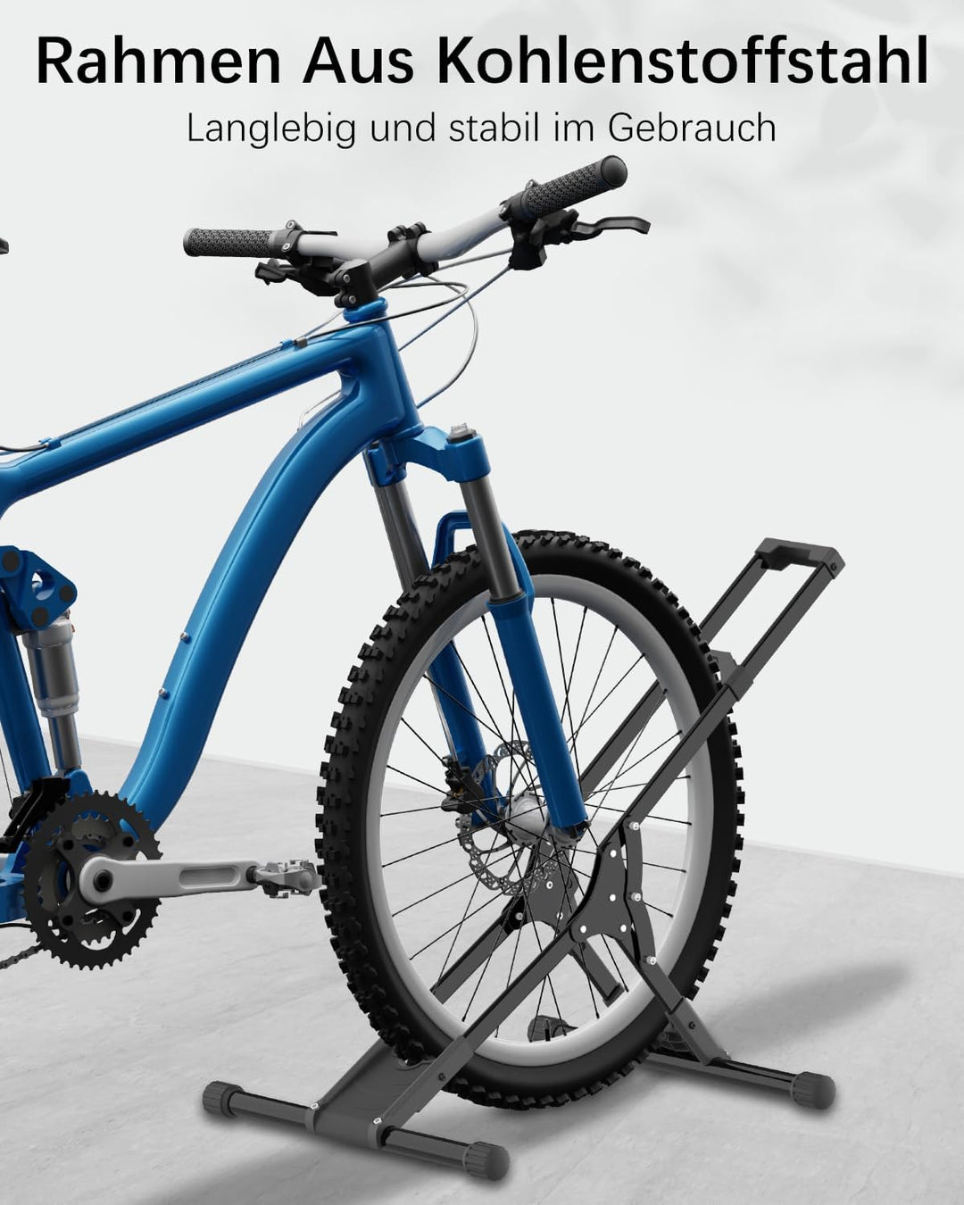 Fahrradständer Boden, Wyxron Fahrradhalter Bodenständer Freistehend MTB Radständer Standparker Stahl
