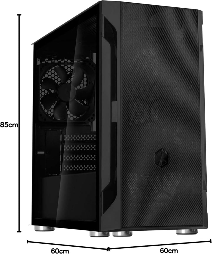 SilverStone Technology FARA H1M, Micro-ATX, Stahlgitter, Hartglas-Seitenblende, Kunststoff, Stahlgeh