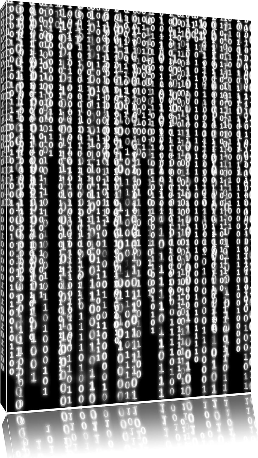 Monocrome, Matrix, Format: 100x70 auf Leinwand, XXL riesige Bilder fertig gerahmt mit Keilrahmen, Ku