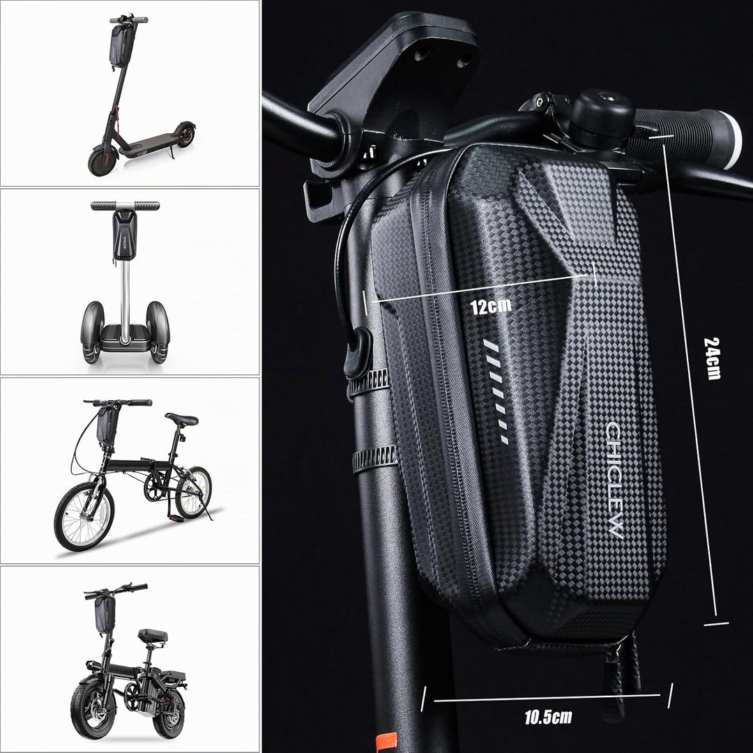 CHICLEW E Scooter Tasche für Roller, E Roller Tasche Schnellverschluss mit 2L Grosse Kapazität, Lenk