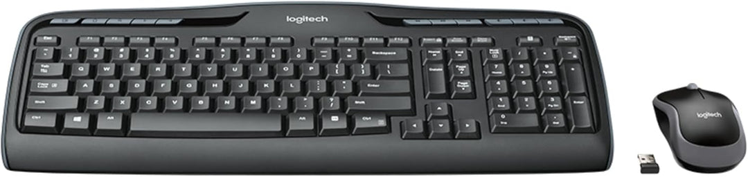 Logitech MK330 Kabelloses Tastatur-Maus-Set, 2.4 GHz Verbindung via Unifying USB-Empfänger, 4 progra