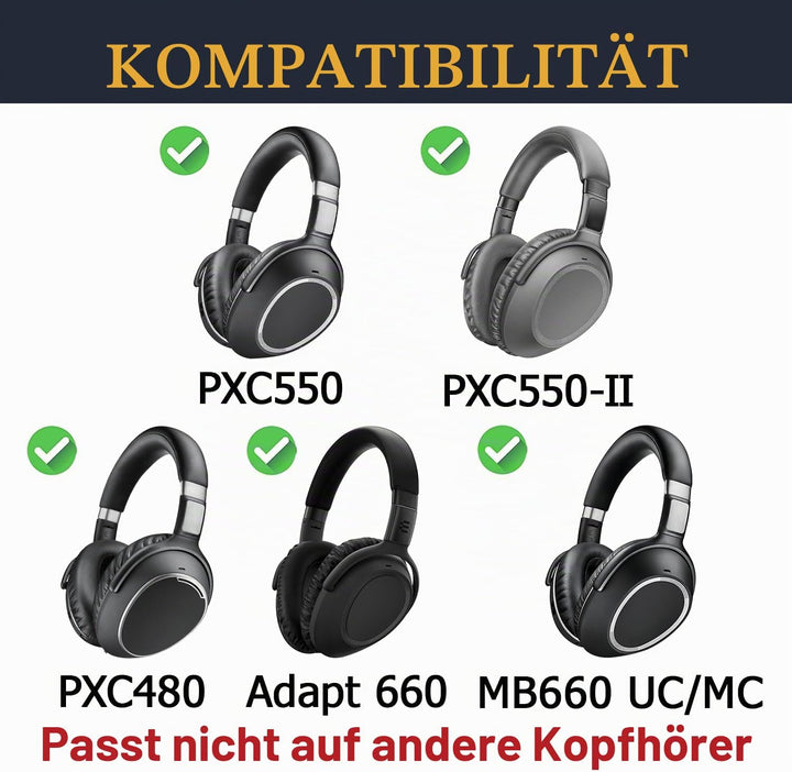 SOULWIT Kühlgel Ersatzpolster Ersatz Ohrpolster für Sennheiser PXC480, PXC550, PXC 550-II, MB660 UC,