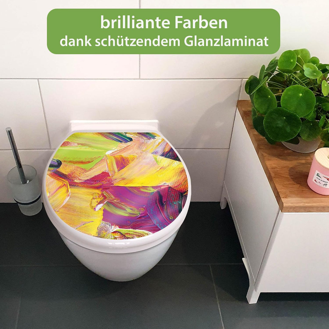 banjado Toilettendeckel mit Absenkautomatik 44,5x37cm - Soft Close Toilettensitz - WC Sitz mit Absen
