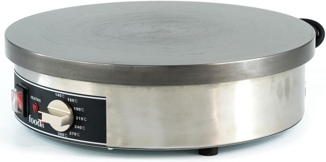 foodis Crepes-Maker 2700W / 230V inkl. Crepewender & Teilverteiler - Gastro Crepe-Maschine 40cm mit