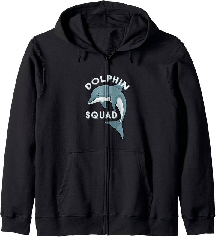 Delfin Squad Meerestiere Wildtiere Ozean Kapuzenjacke