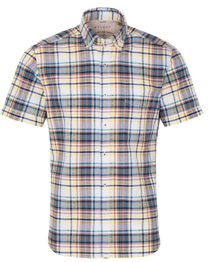 eterna Herren Upcycling Shirt Oxford Regular FIT 40 Blau, 40 Blau
