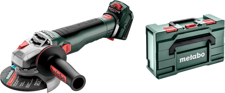 Metabo Akku-Winkelschleifer WVB 18 LT BL 11-125 Quick – 613057840 – 18 V – Schleifer mit kraftvollem