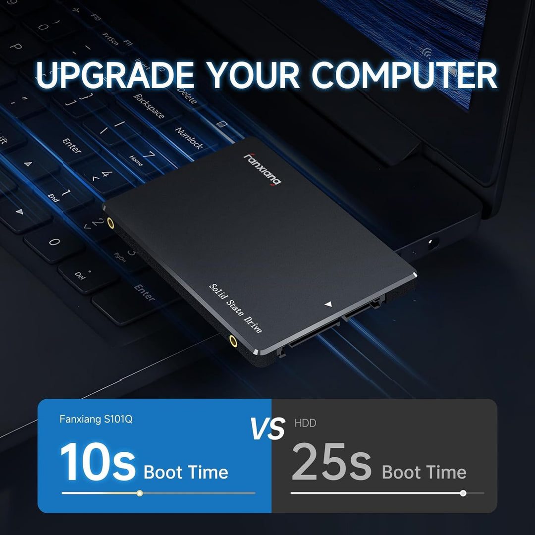 fanxiang SATA SSD 256GB 2,5 Zoll Interne SSD 550 MB/s Lesen, 500 MB/s Schreiben, Festplatte für schn