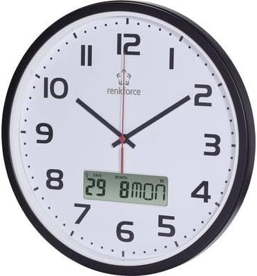 Renkforce HD-WRCL135 Funk Wanduhr 32 cm x 4.5 cm Schwarz