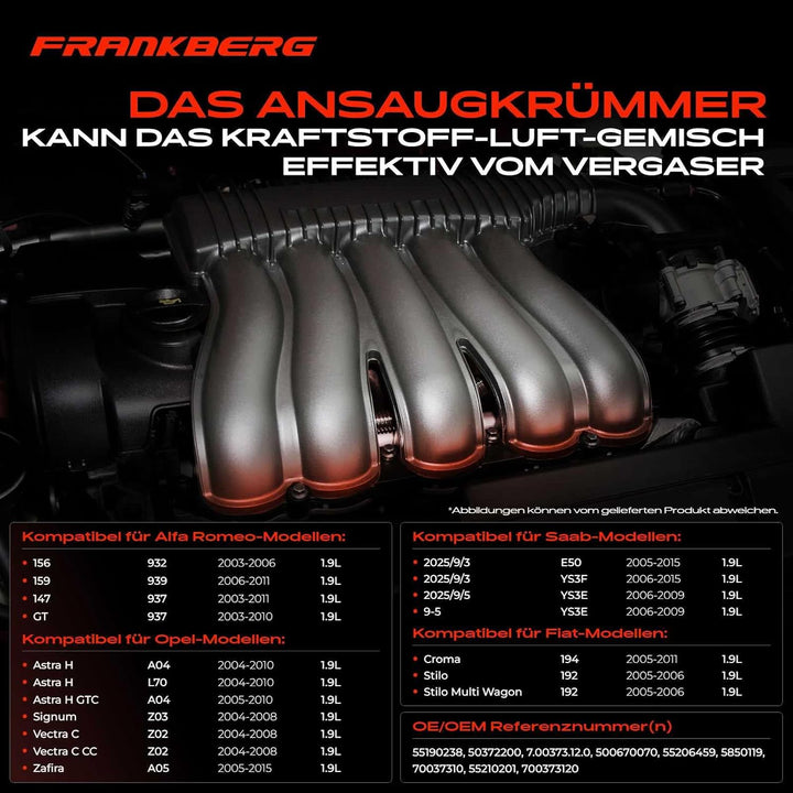 Ansaugkrümmer Saugrohrmodul für 147 156 159 GT Stilo Astra H Signum Vectra C Zafira B 2003-2015 7003
