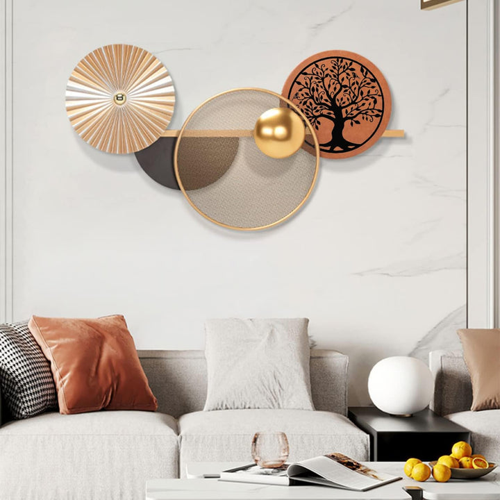 LIKEUDO 30cm Wall Hängende Lebens Baum Metall Wanddekoration Wohnzimmer Wandkunst Dekoration Wandbil