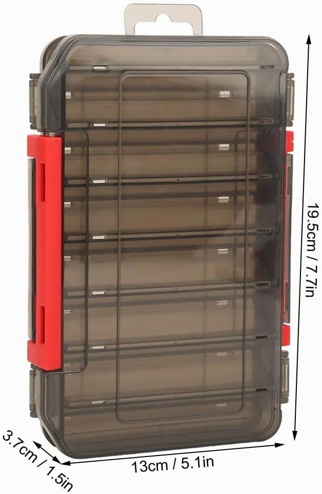 Fishing Tackle Box, Doppelseitige Angelköder Box, Angeln Doppelseitige Angelkiste Kunstköderbox, Kun
