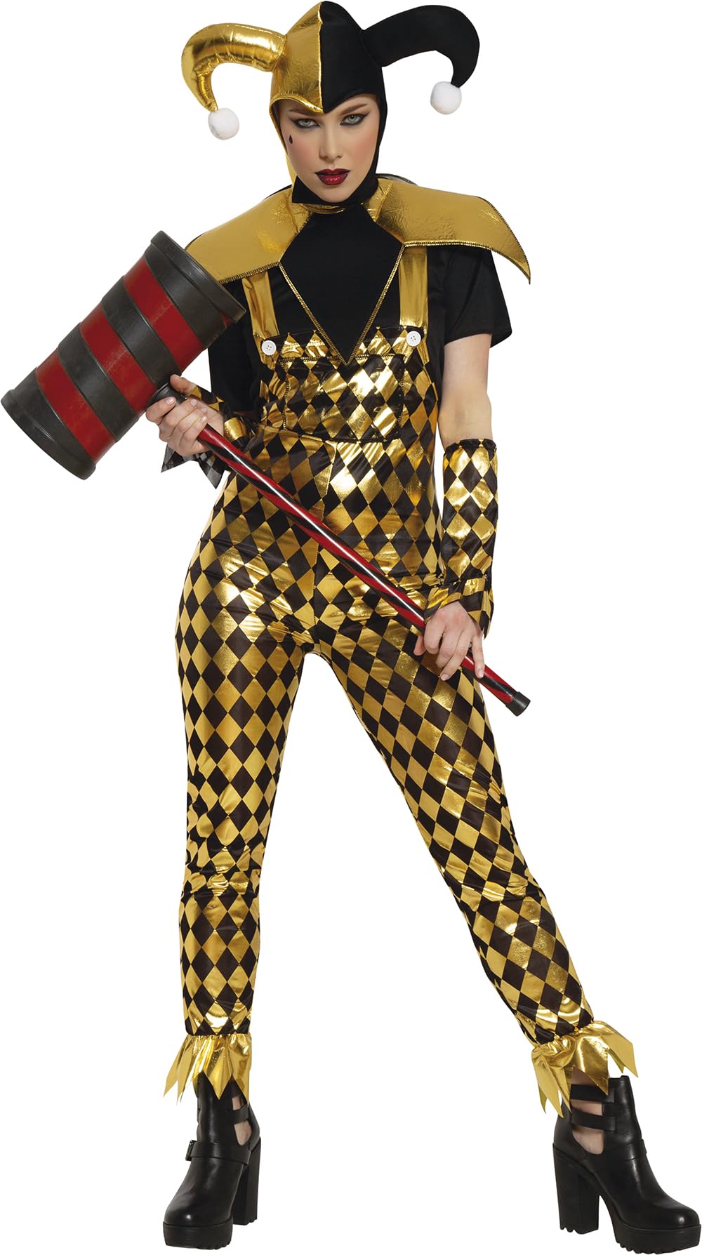 FIESTAS GUIRCA, S.L. Goldenes Harlekin Kostüm für Damen, L