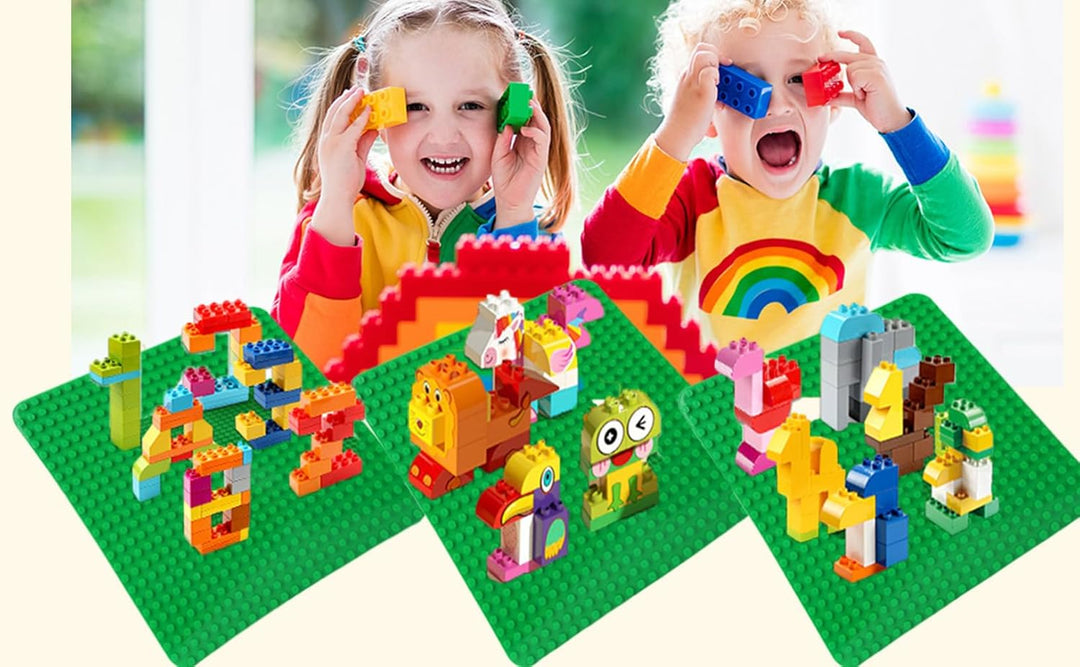 Grosse Bauplatte Kompatibel mit Lego Duplo Platten, Classic Grundplatte für DUPLO Sets,38 * 38cm Pla