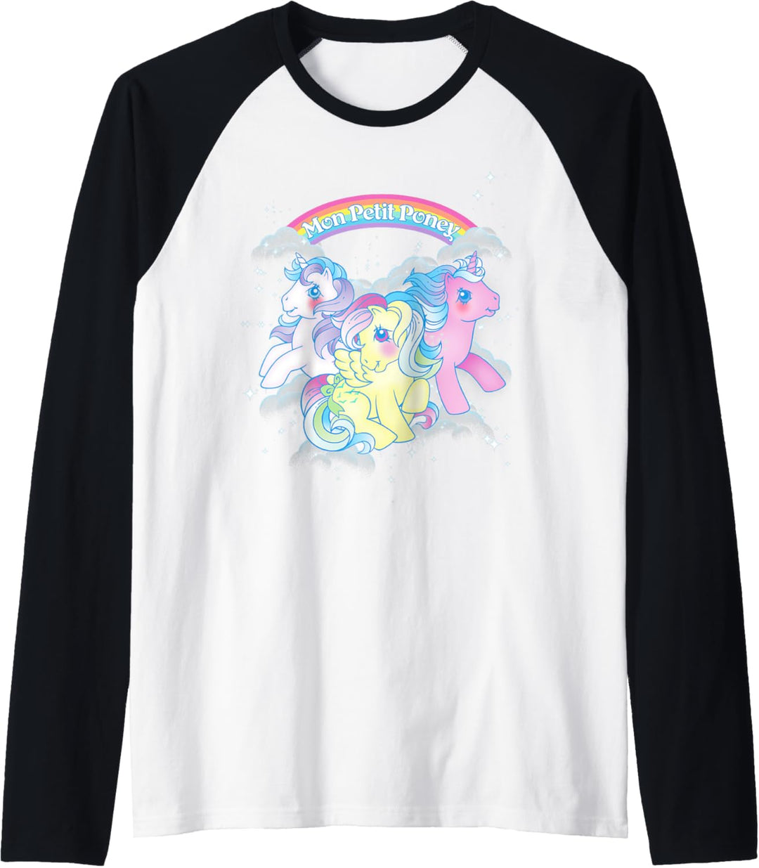 My Little Pony Mon Petit Poney Vintage Rainbow Cloud Group Raglan