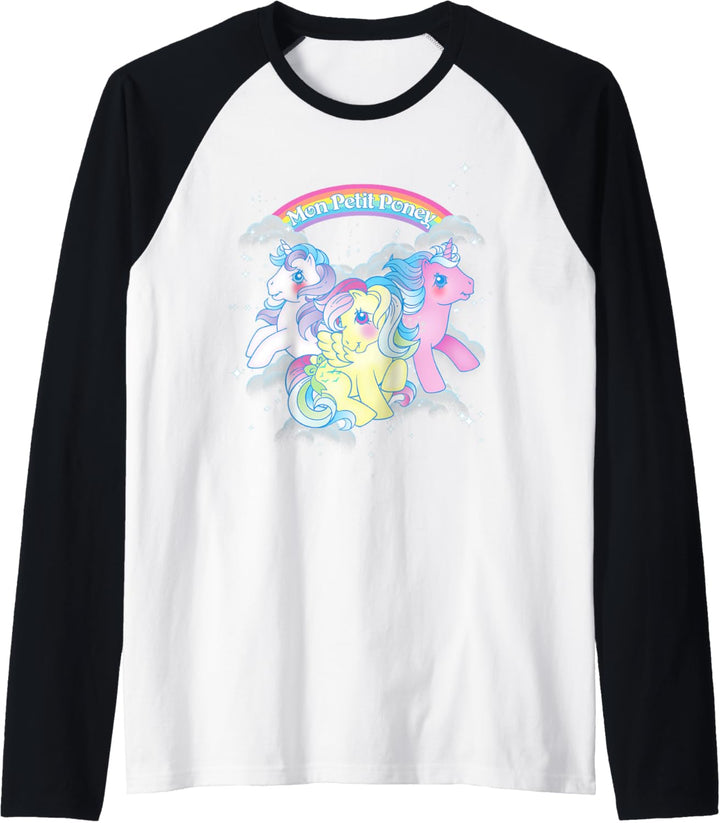 My Little Pony Mon Petit Poney Vintage Rainbow Cloud Group Raglan