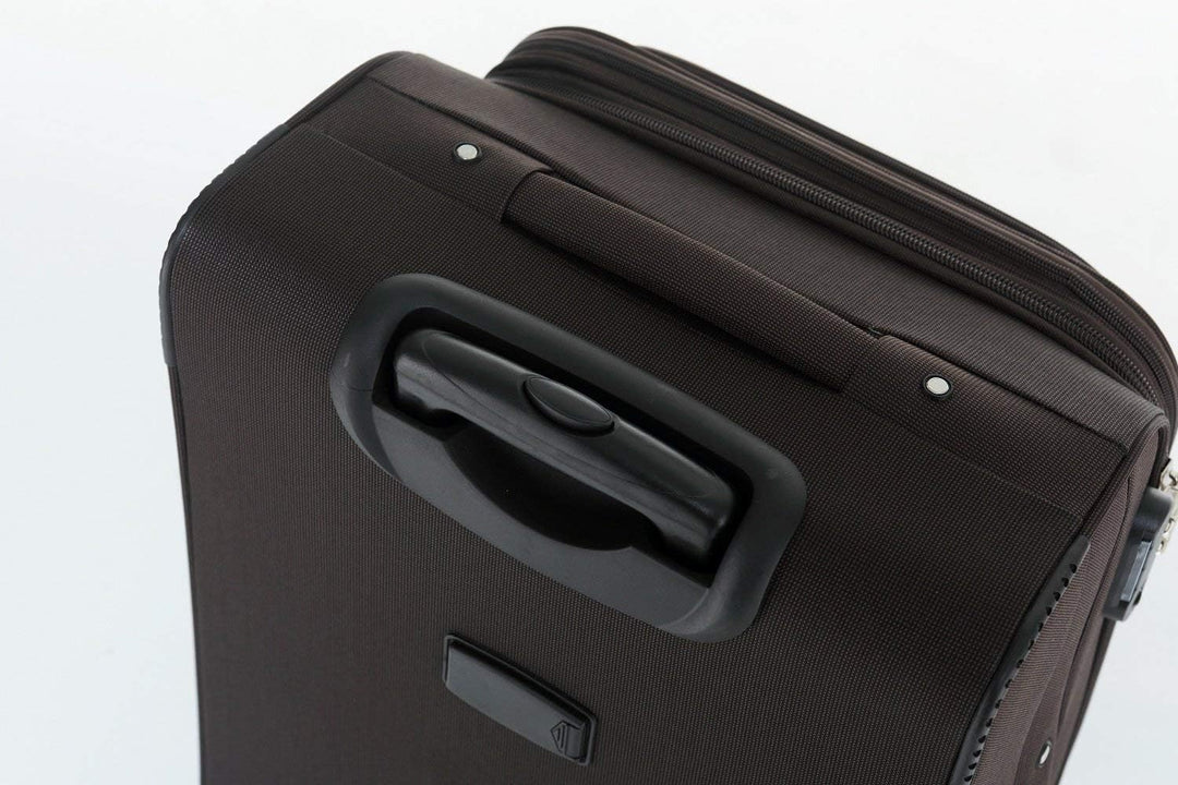 TOP-Trolley-Koffer-Set - 2-teilig - 64+54cm, Dehnfalte, 4 Rollen (Schwarz)