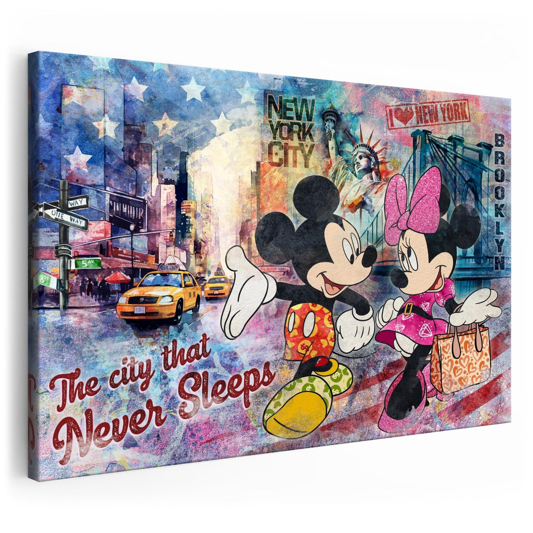 Artmazing | Mickey und Minnie Maus Bild | Mickey Maus Bild | Coole Wandbilder Wohnzimmer | Bild Minn