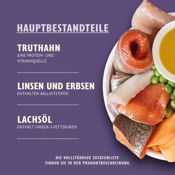 Lily's Kitchen Lachs und Forelle - Complete Natural getreidefreies Trockenfutter für ältere Hunde (7