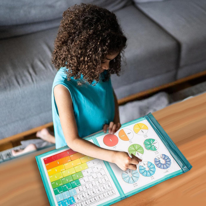 Math Games for School, Fraction Educational Tools, Magnetic Fraction Manipulatives, Wooden Math Mani
