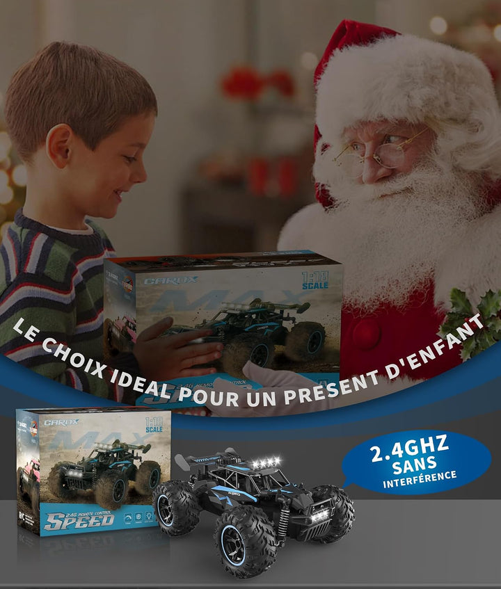 Carox 1:18 Ferngesteuertes Offroad RC Auto，Dunkelblau, Blau