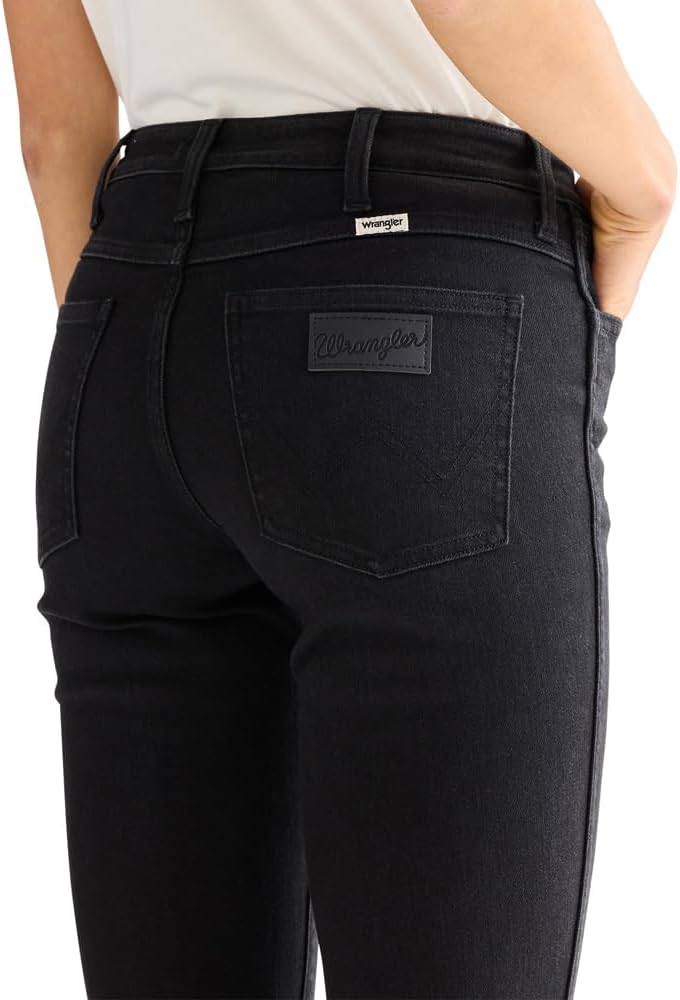Wrangler Damen Jeans Bootcut 26W / 32L Dark Black, 26W / 32L Dark Black