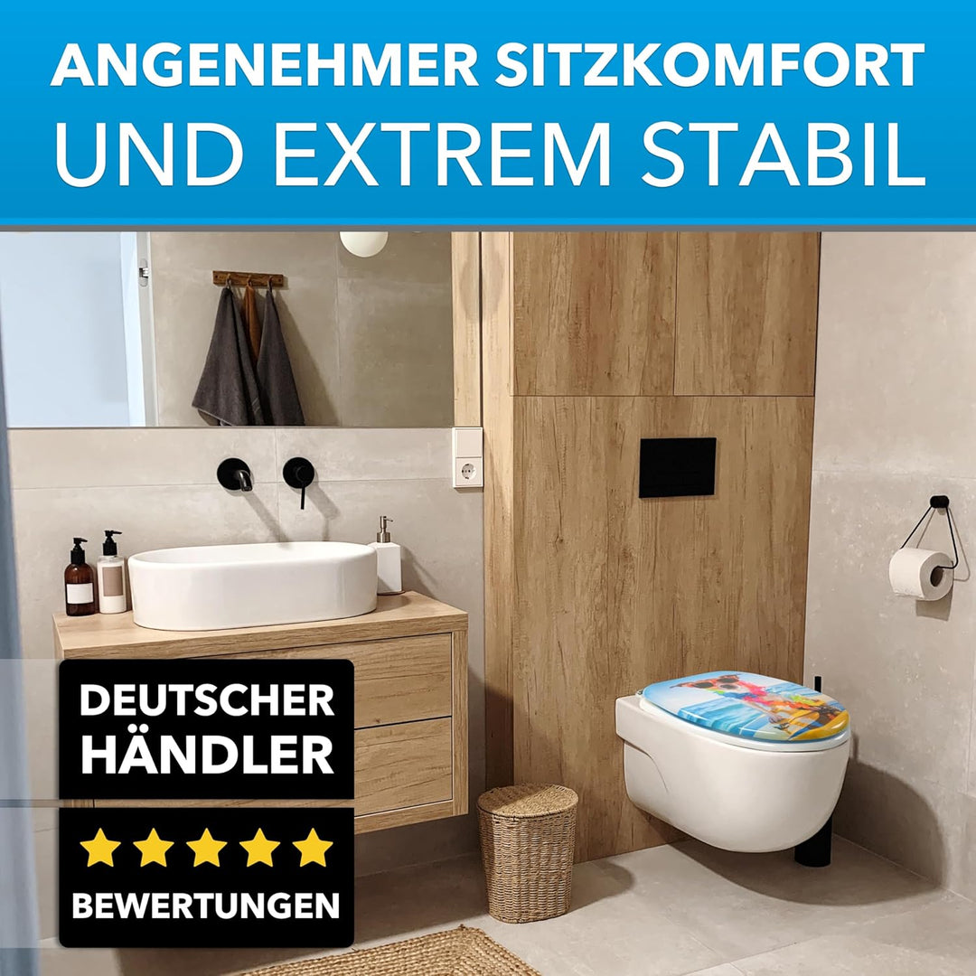 Xonic Design WC-Sitz - Premium Klo-Deckel - Toilettensitz mit Absenkautomatik - hochwertige Klobrill