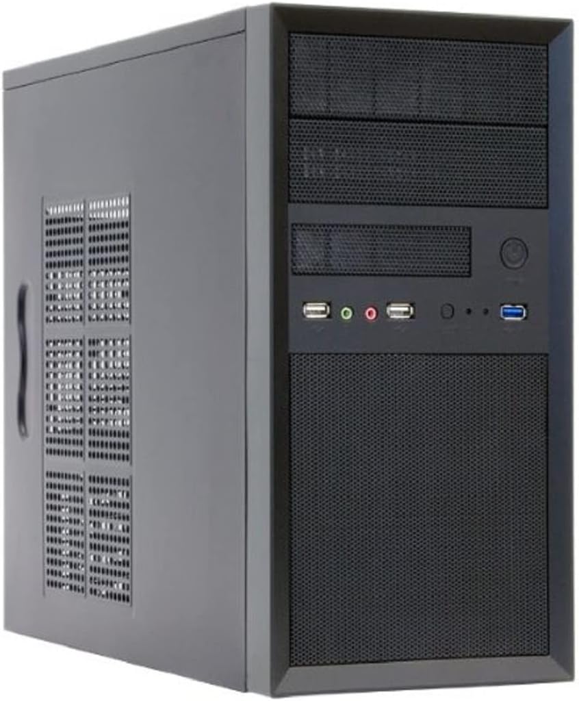 Chieftec CT-01B-OP iArena Mini Tower PC-Gehäuse (microATX), Schwarz