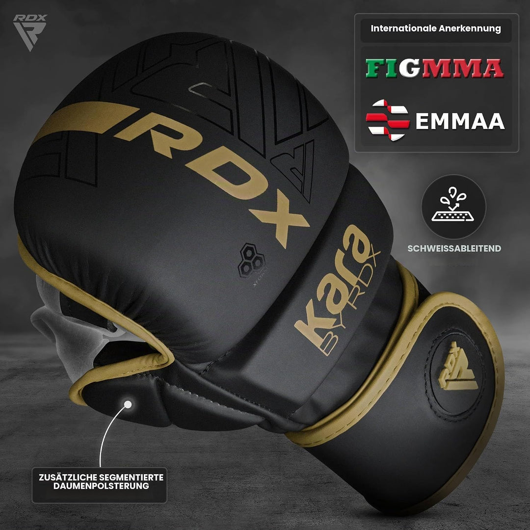 RDX MMA Handschuhe für Kampfsport Grappling Training, Maya Hide Leder Kara Sparring Handschuhe, Punc
