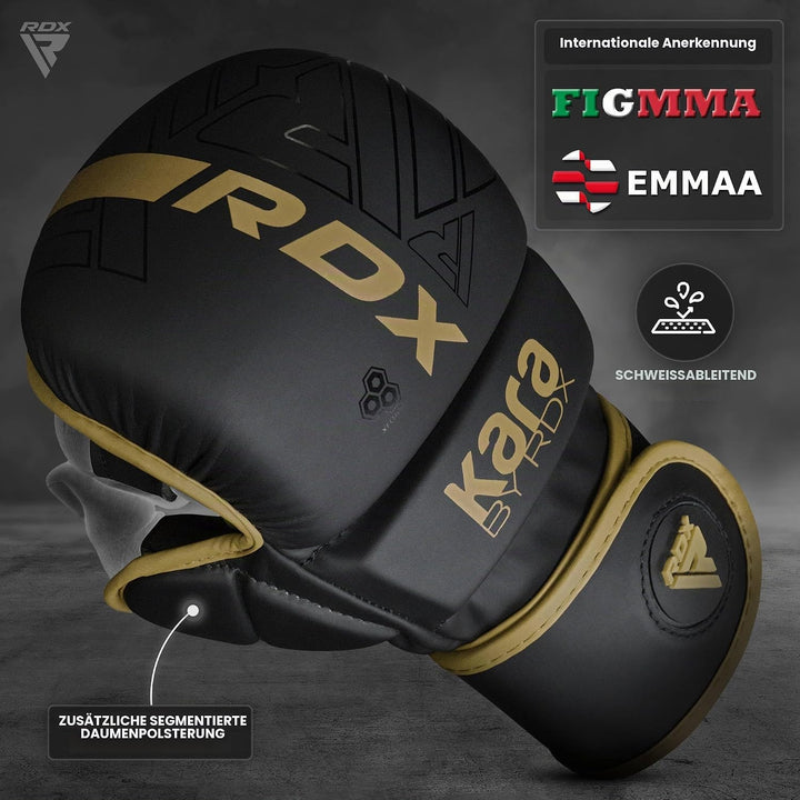 RDX MMA Handschuhe für Kampfsport Grappling Training, Maya Hide Leder Kara Sparring Handschuhe, Punc