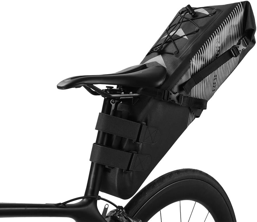ROCKBROS Fahrrad Satteltasche 100% Wasserdicht IPX7 10L Fahrradtasche Hinterrad Tasche Sitztasche