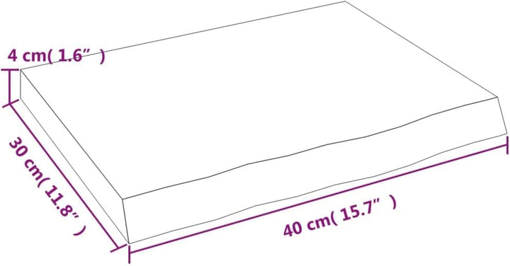 vidaXL Waschtischplatte, Multifunktional Arbeitsplatte mit Naturkante, Waschtischkonsole Tischplatte