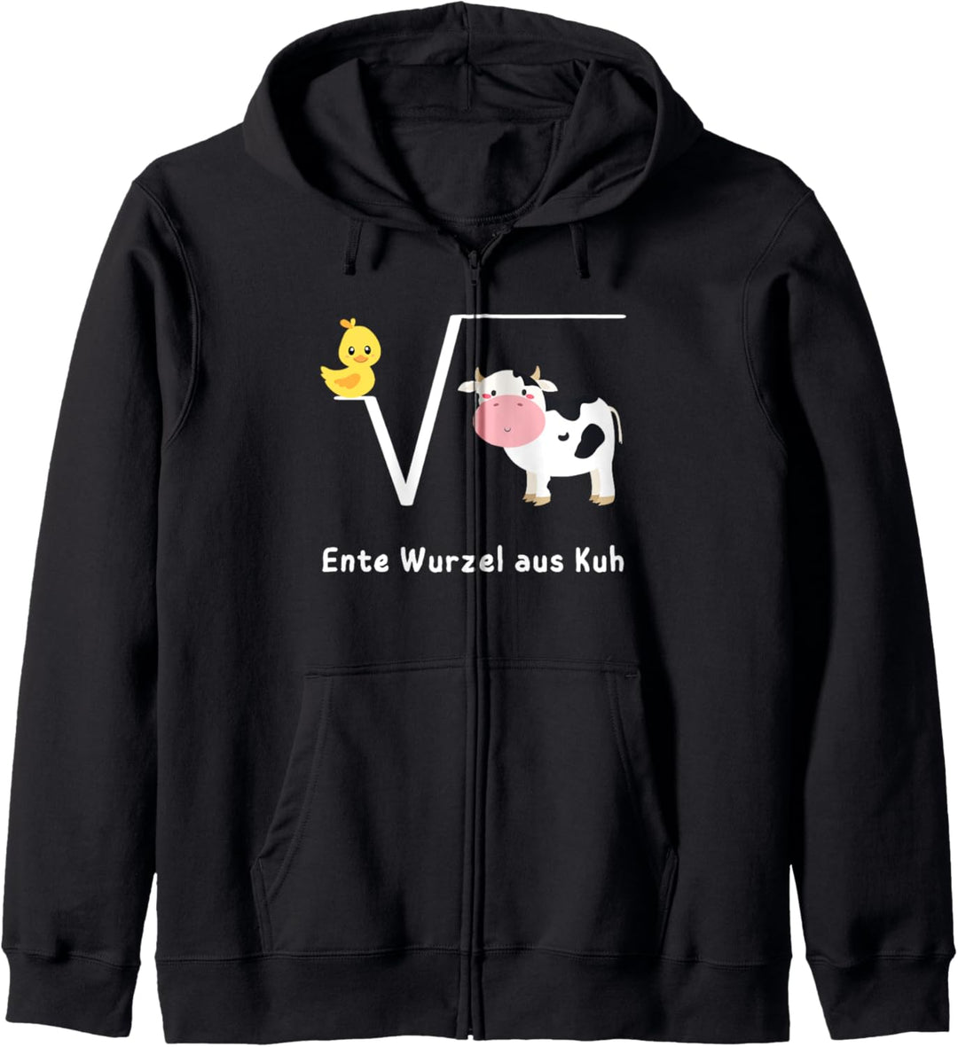 Ente Wurzel aus Kuh, N-te Wurzel aus Q, witziges Mathe Kapuzenjacke