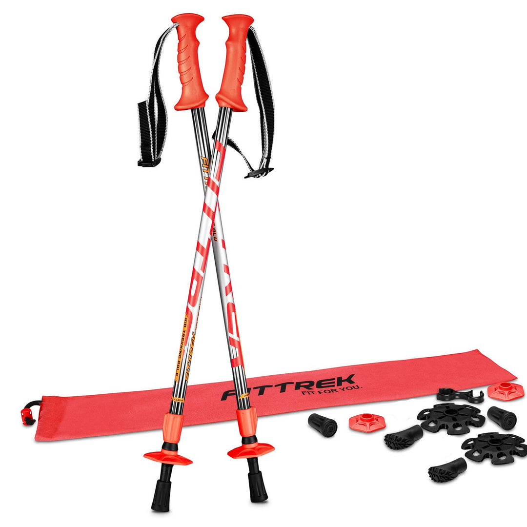 FitTrek Wanderstöcke Kinder - Trekkingstöcke - Walking Stöcke Teleskop - Wanderstocke Kinder - Walki