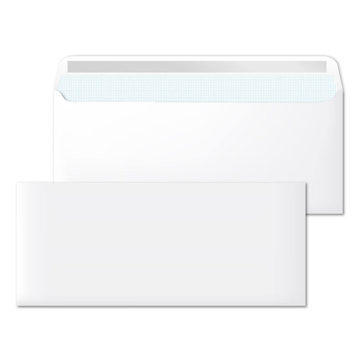 Papierumschläge, amerikanischer weisser Umschlag, ohne Fenster, Masse 220 x 110 mm, weisse Umschläge