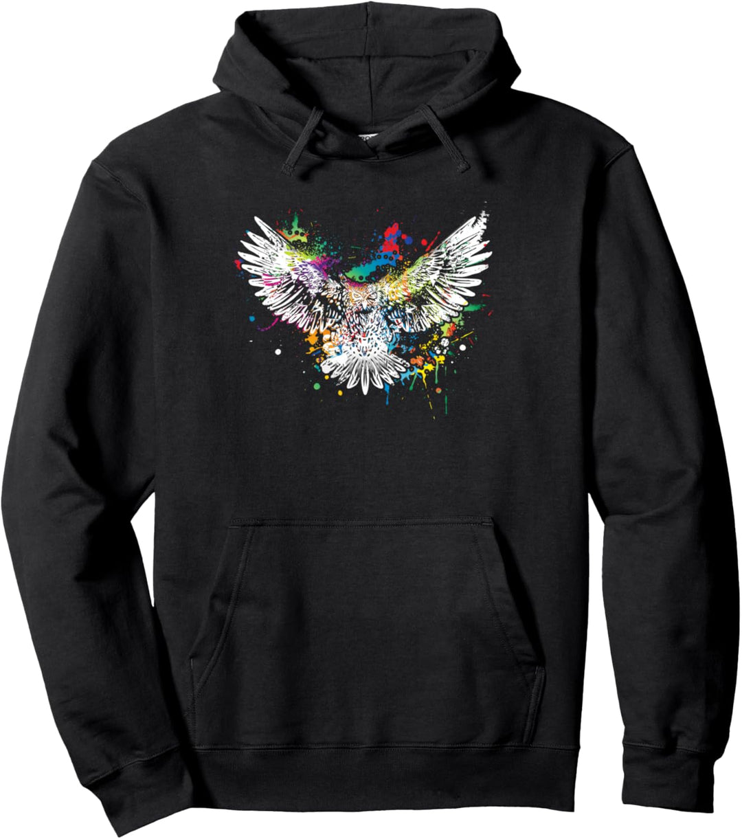Nachteule Design | Weisse Eule | Süsse Eule | Rote Eule | Eule Pullover Hoodie