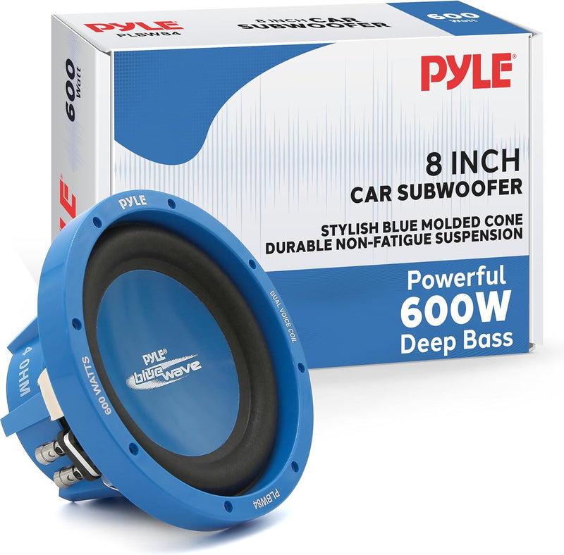 Pyle PLBW84 600W Blue Wave Hochleistungs-Subwoofer 8 Zoll