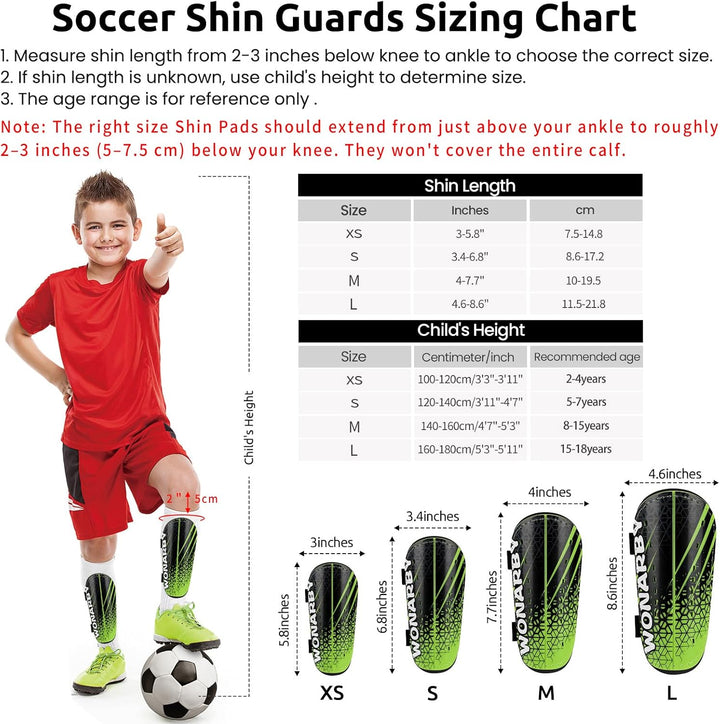 Schienbeinschoner Kinder Fussball Shin Pads - Fussball Ausstattung Mit Verstellbarem Klettverschluss