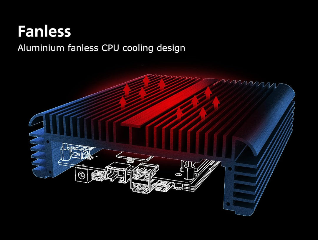 Akasa Newton S7D | Entwickelt für Intel 7th Gen NUC (Dawson Canyon) | PC-Aluminium-Gehäuse | Lüfterl