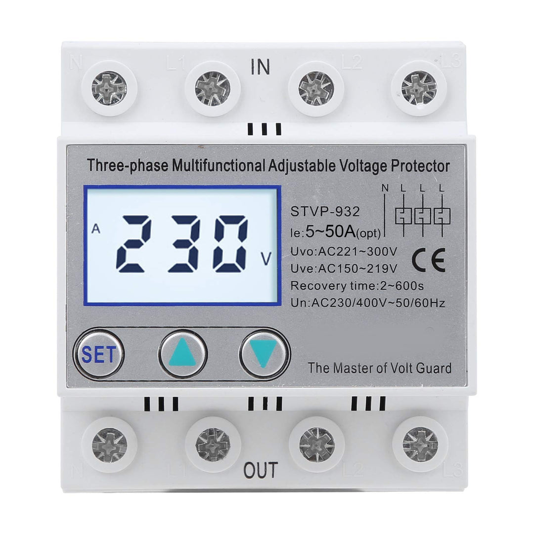 Überspannungsschutz Spannungsschutz 3-phase voltage LCD multifunction self-reset STVP-932 230 V/400