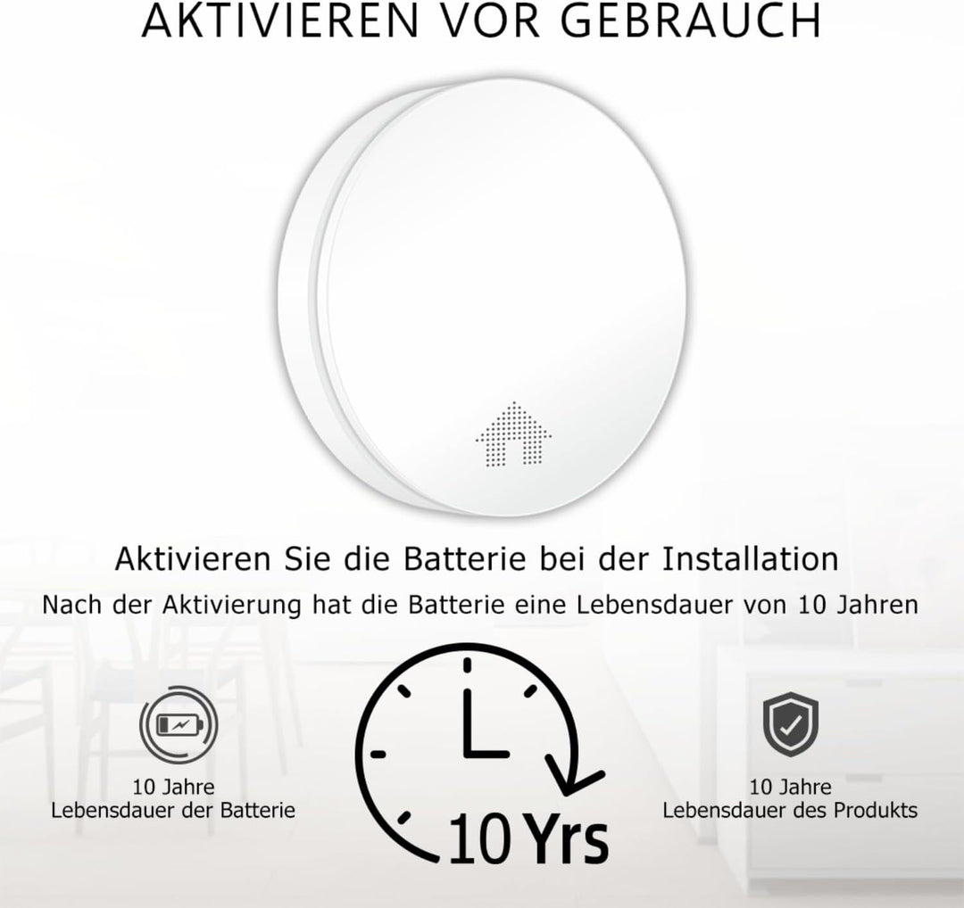 ELRO FS4610 Ultraflacher Rauchmelder mit 10 Jahre Batterie und Garantie - 23mm - STIWA &