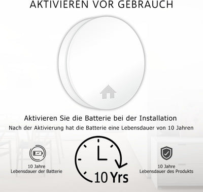 ELRO FS4610 Ultraflacher Rauchmelder mit 10 Jahre Batterie und Garantie - 23mm - STIWA 'Gut' & Q-Lab