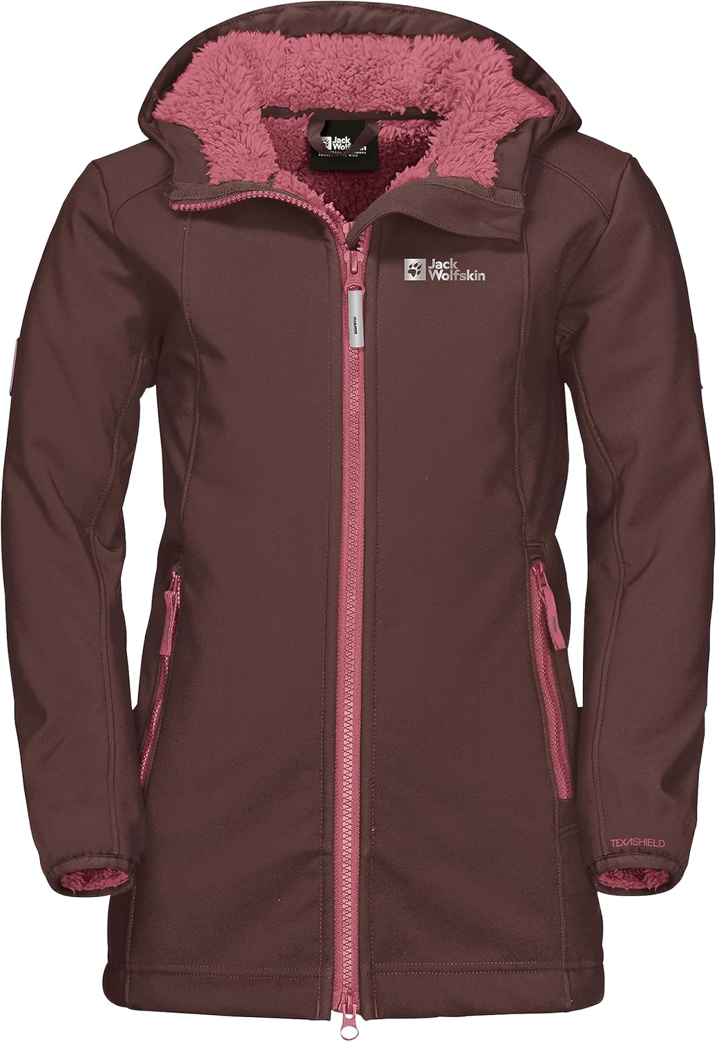 Jack Wolfskin Unisex Kinder Kissekat Coat Girls Winddichter Kinder Softshellmantel 92 boysenberry, 9