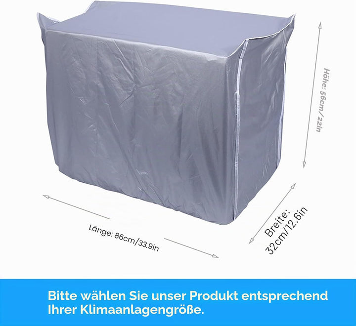 Klimaanlage Abdeckung Aussengerät 86x32x56cm, Wasserdichte Hülle für Klimaanlage Split Klimaanlage,
