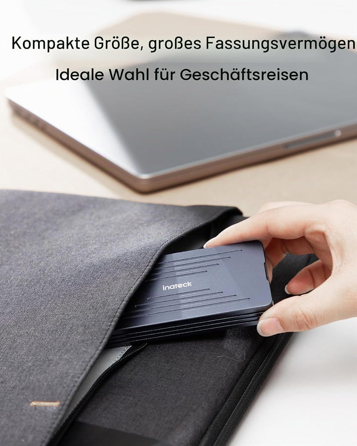 Inateck 40Gbps M.2 NVMe SSD-Gehäuse, Aluminium Festplattengehäuse, USB4.0/Thunderbolt 4, werkzeuglos