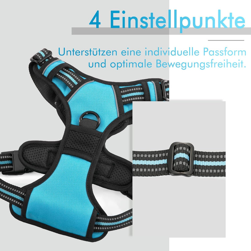 rabbitgoo Hundegeschirr Mittelgrosse Hunde Anti Zug Geschirr Hund mit Kontrolle No Pull Verstellbar