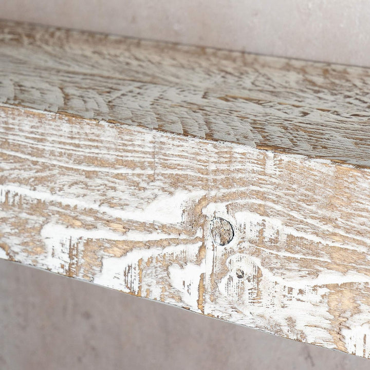 levandeo Wandregal Holz Massiv 60x20cm Shabby Chic Wandboard Vintage Rustikal Design Natur Regal Bor