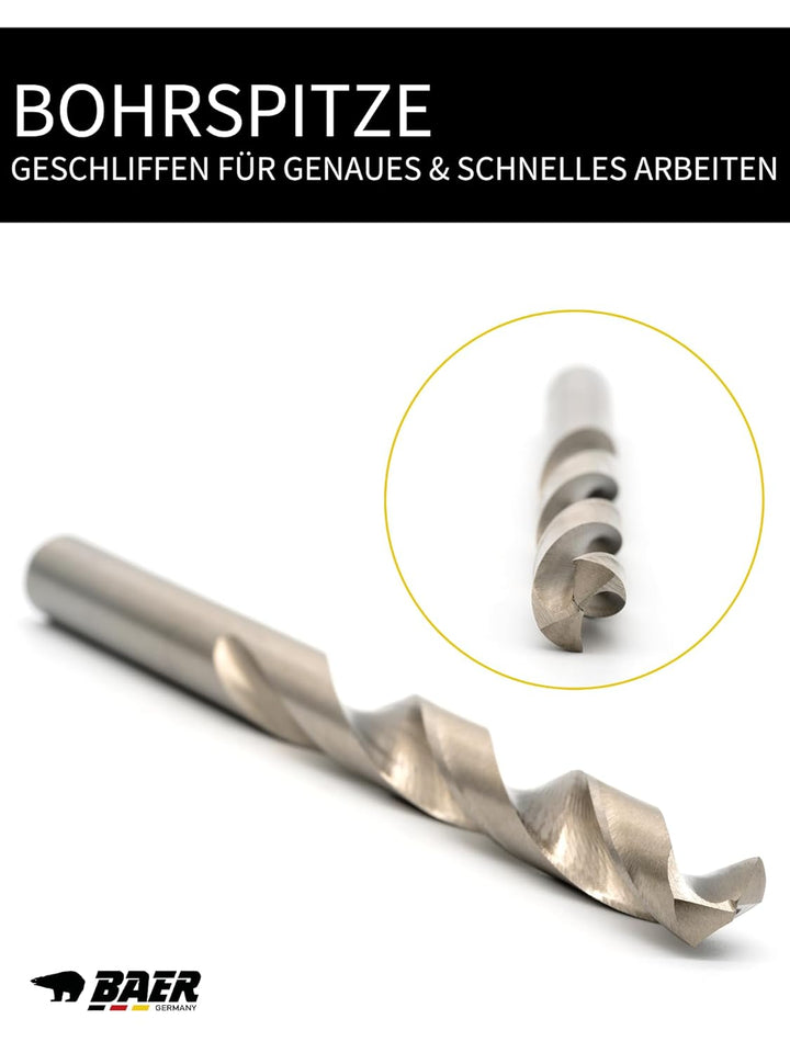 BAER Gewindeschneider Set M3–M12 HSSG inkl. Schneidpaste – Gewindebohrer Satz mit Kernlochbohrer & D