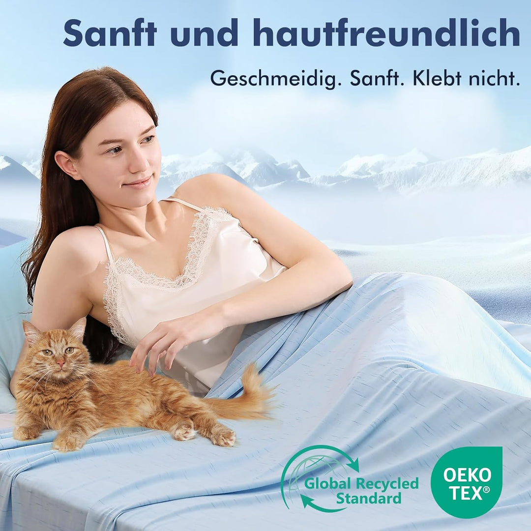 Elegear Kühldecke 150 x 200cm, Japanische Arc-Chill 3.0 Q-Max>0,5 Kühlfasern Selbstkühlende Sommerde