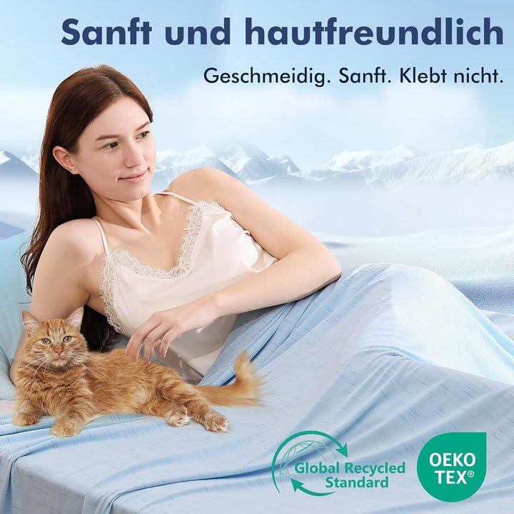 Elegear Kühldecke 150 x 200cm, Japanische Arc-Chill 3.0 Q-Max>0,5 Kühlfasern Selbstkühlende Sommerde